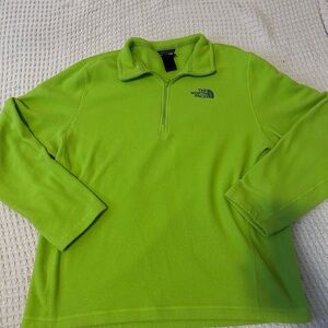 The North Face Lime Green Fleece Quarter-Zip Pullover